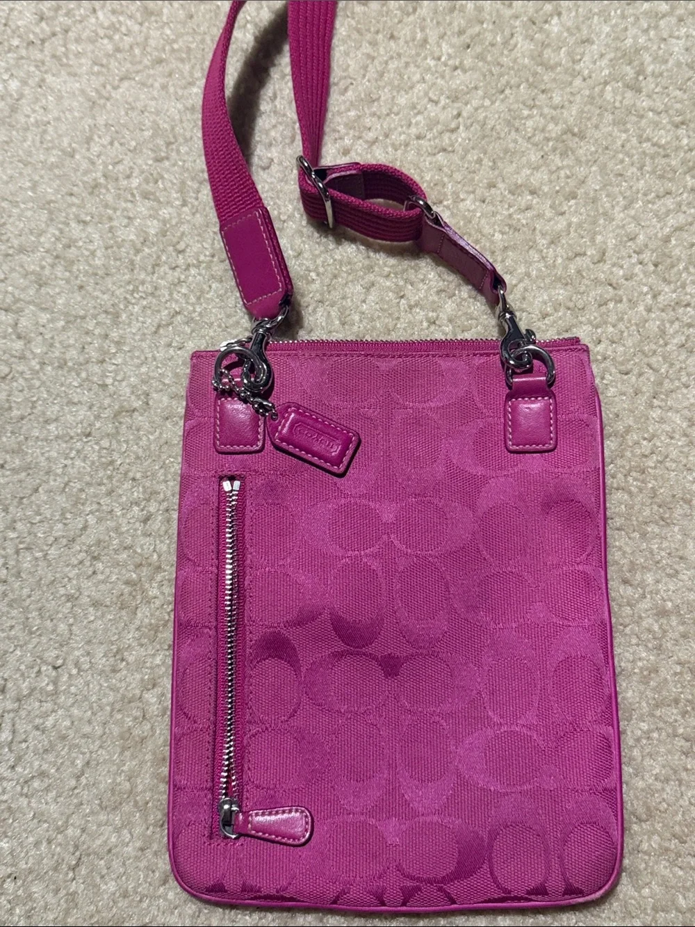Coach Fuchsia Signature Crossbody Bag